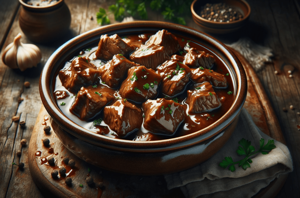 Cielęcina duszona w sosie własnym