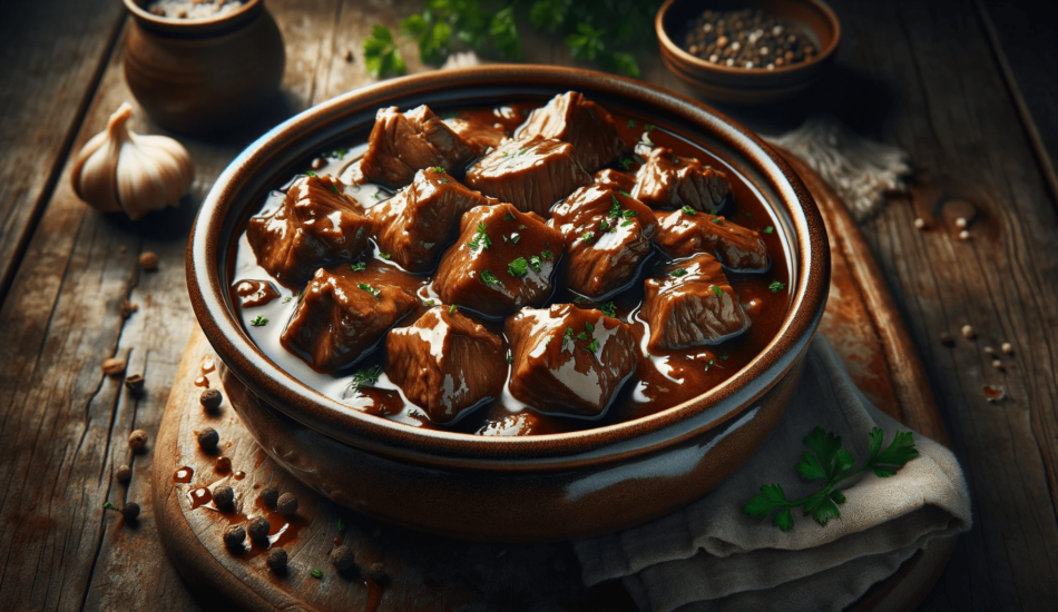 Cielęcina duszona w sosie własnym