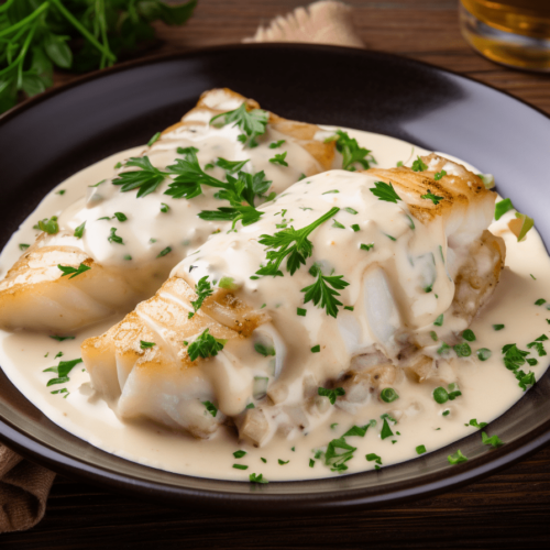 Dorsz w sosie śmietanowym