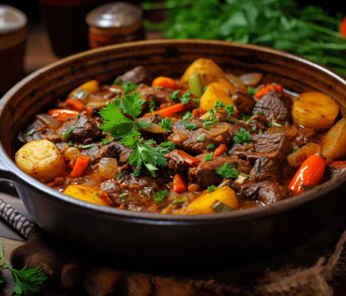 Jagnięcina duszona z warzywami