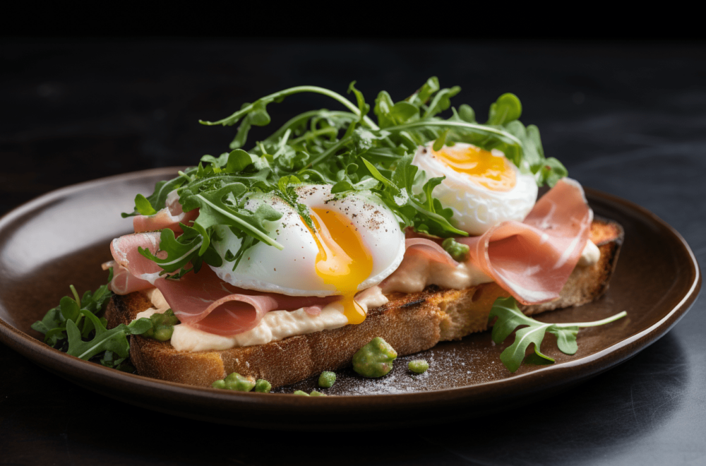 Kanapeczki z pastą jajeczną i szynką