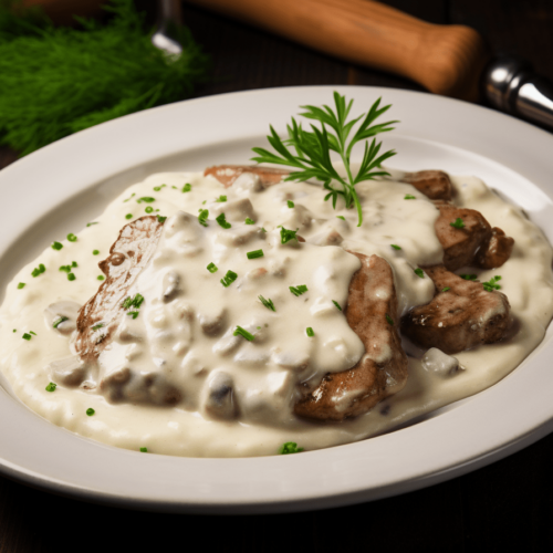 Klasyczna cielęcina w sosie śmietanowym