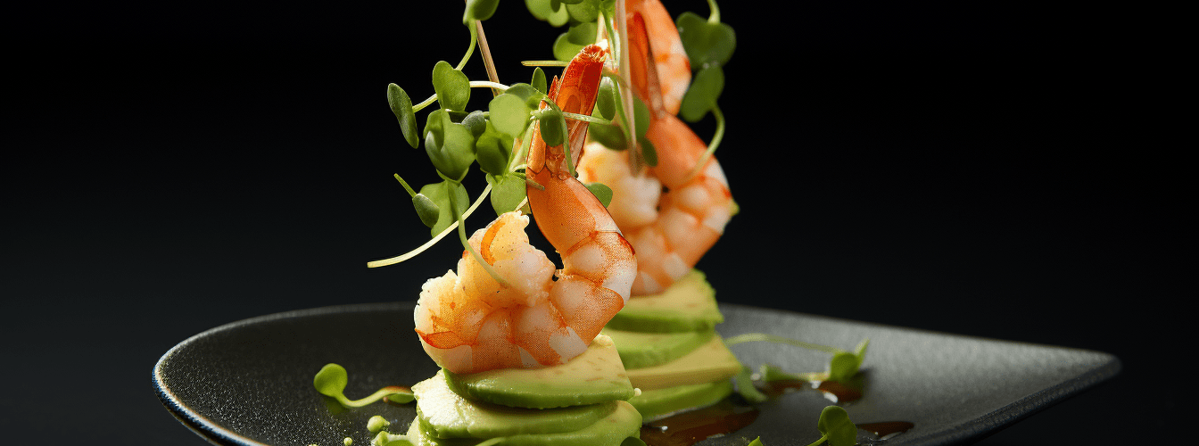 Koreczki z krewetkami i awokado na Sylwestra