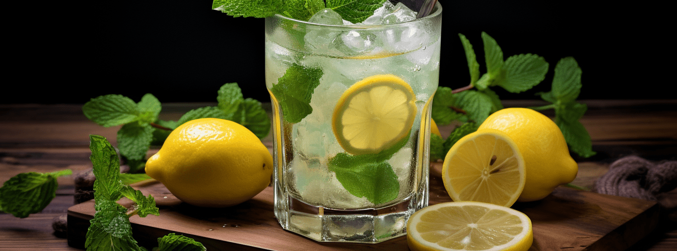Orzeźwiający napój z cytryną i miętą