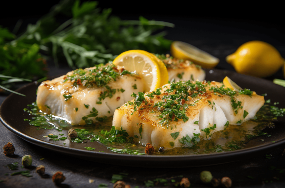 Pieczony dorsz z ziołami