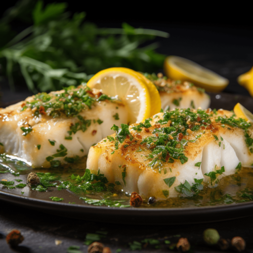 Pieczony dorsz z ziołami