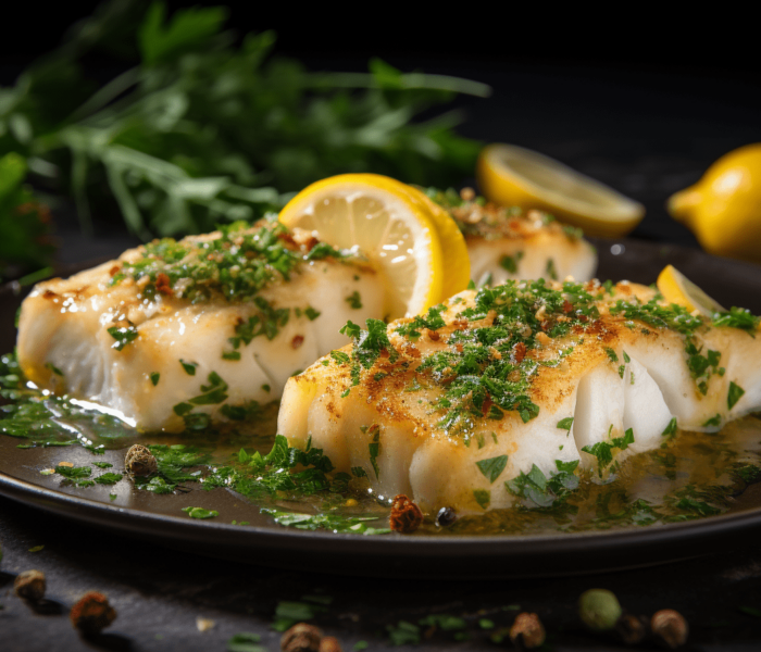Pieczony dorsz z ziołami