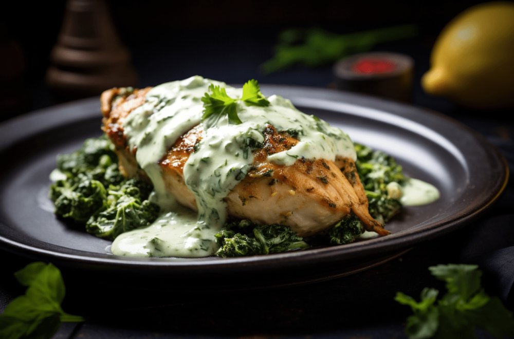 Pierś z kurczaka ze szpinakiem