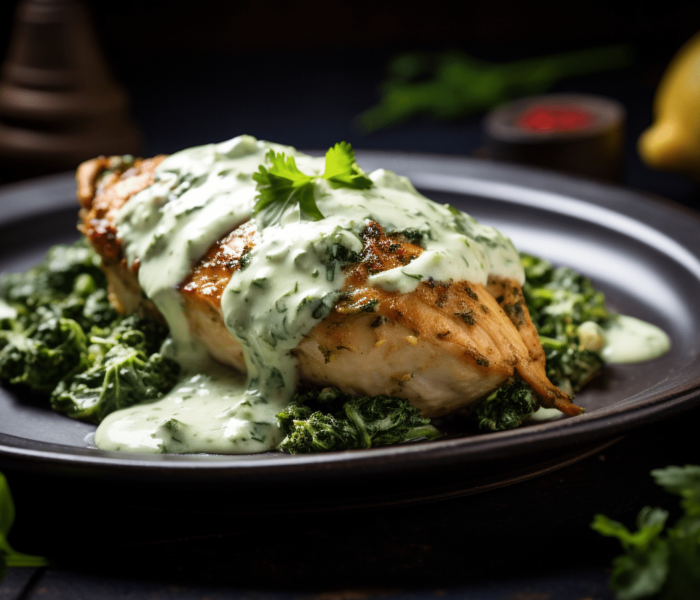 Pierś z kurczaka ze szpinakiem