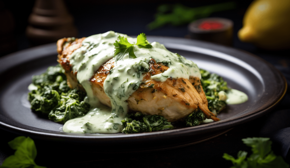 Pierś z kurczaka ze szpinakiem