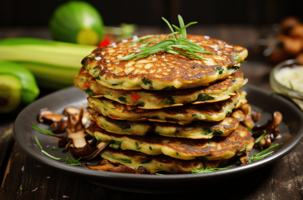 Placuszki z cukinią i pieczarkami