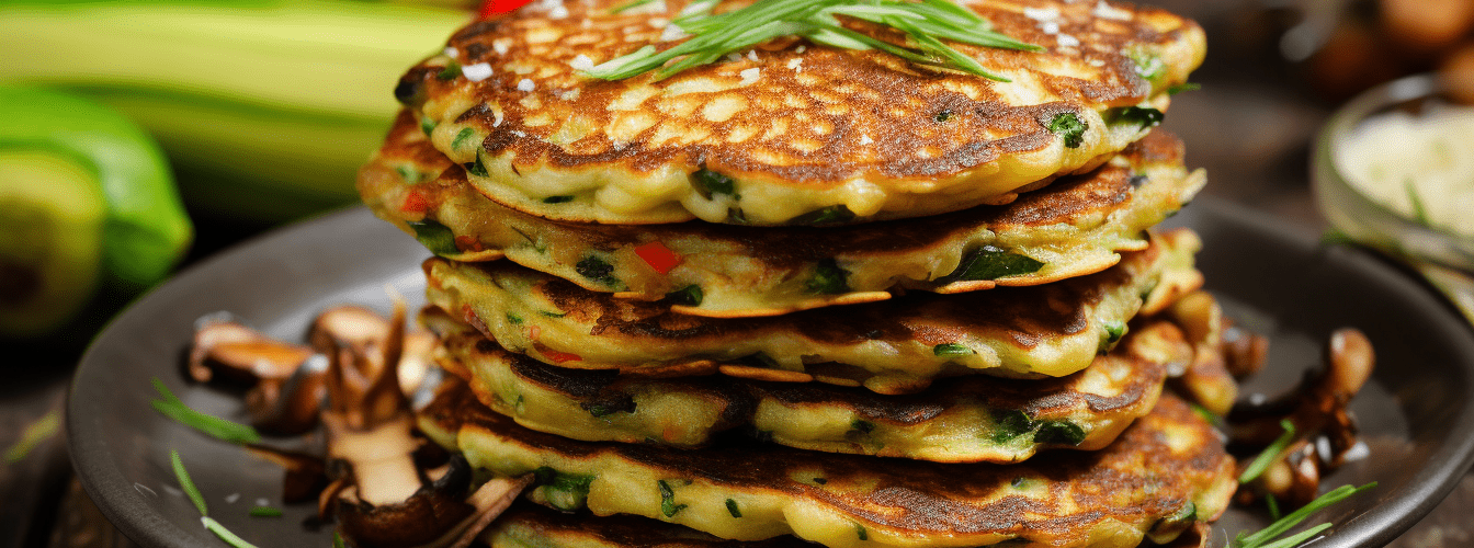 Placuszki z cukinią i pieczarkami