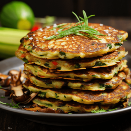 Placuszki z cukinią i pieczarkami