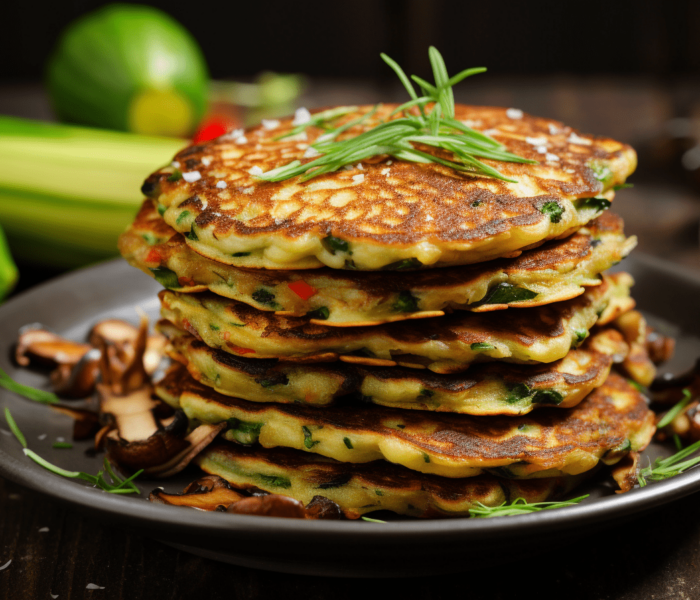 Placuszki z cukinią i pieczarkami