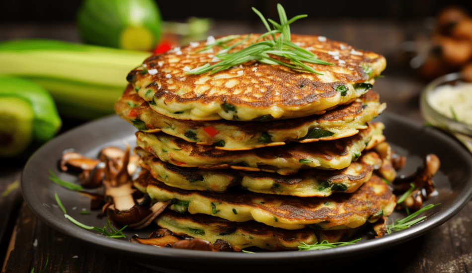 Placuszki z cukinią i pieczarkami