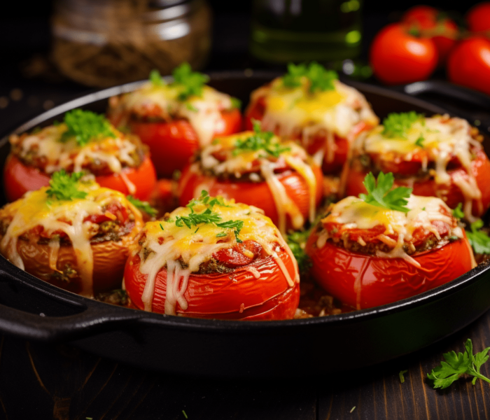 Pomidory faszerowane mięsem mielonym i ryżem