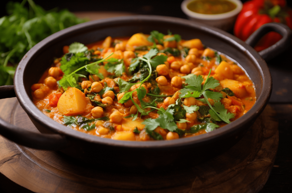 Wegetariańskie curry z ciecierzycą