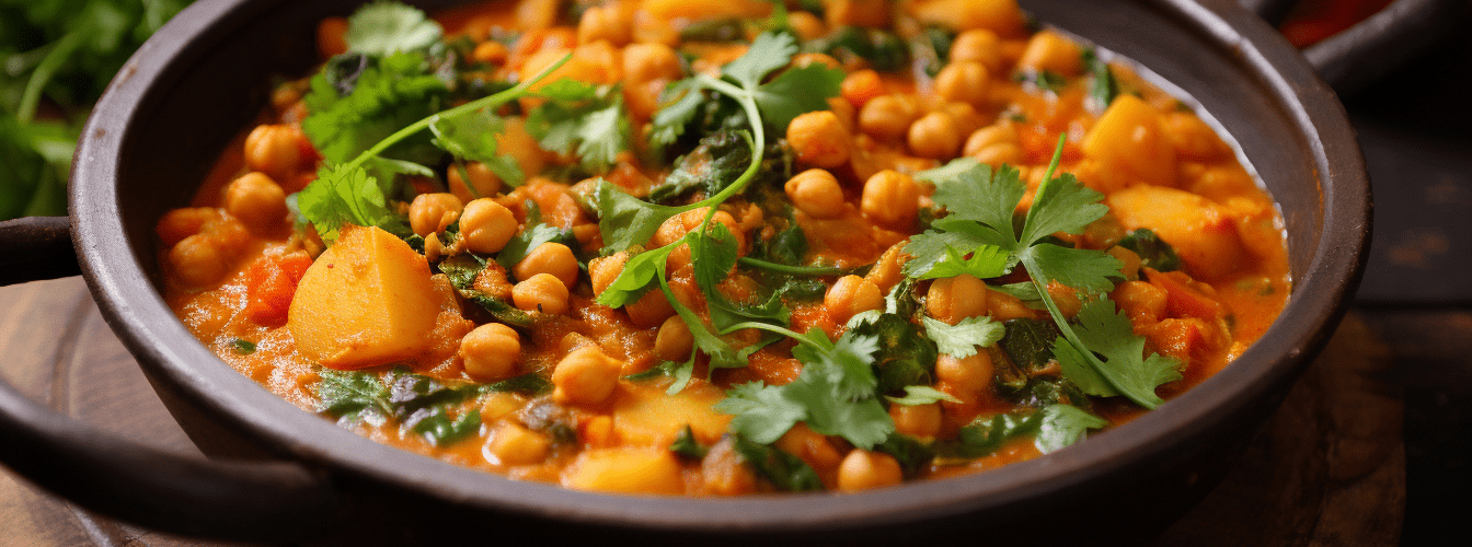 Wegetariańskie curry z ciecierzycą