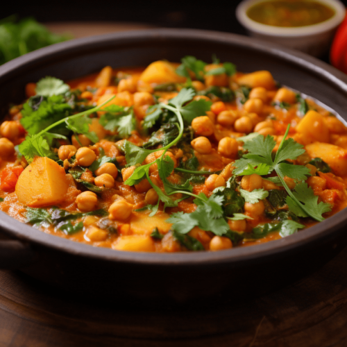 Wegetariańskie curry z ciecierzycą