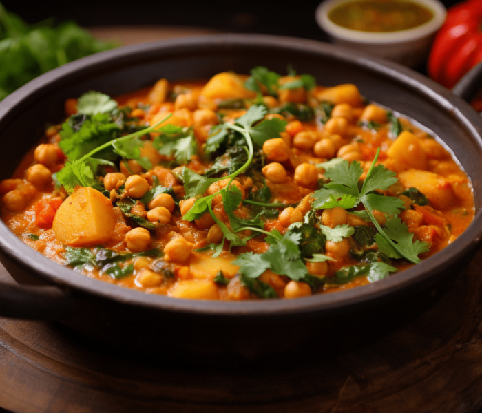 Wegetariańskie curry z ciecierzycą