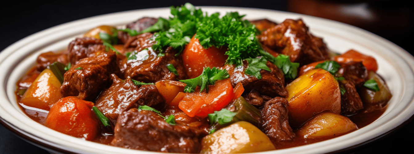 Wołowina duszona w warzywach