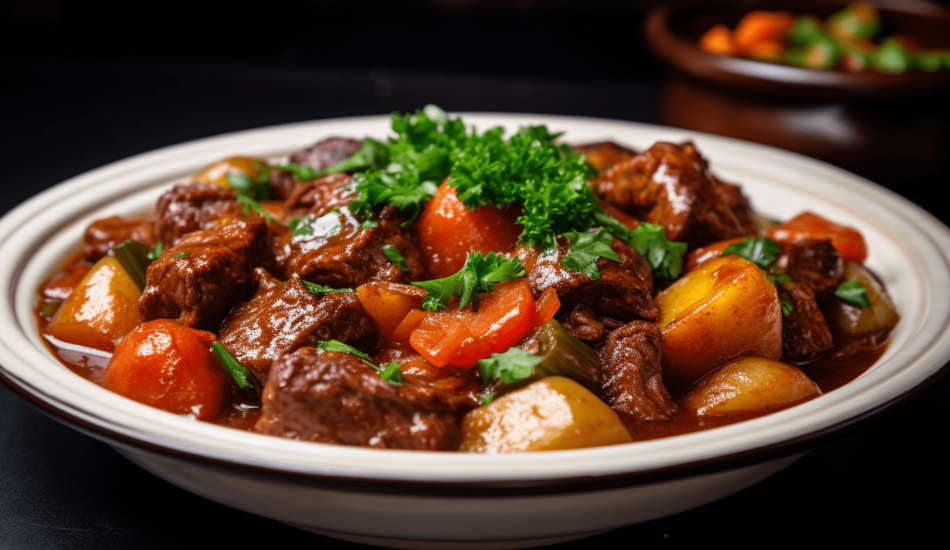 Wołowina duszona w warzywach