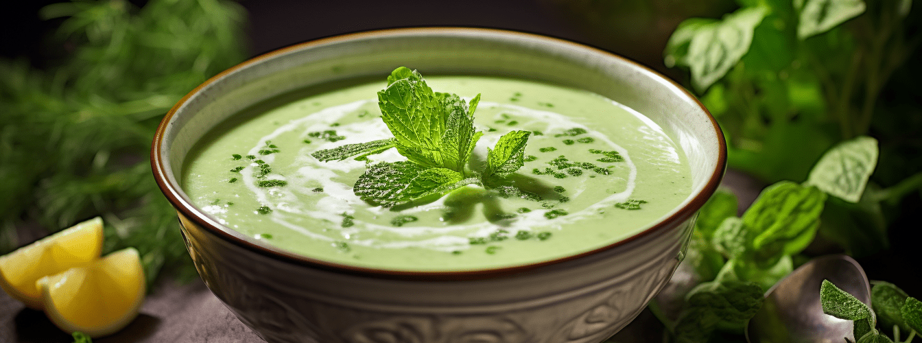 Krem z zielonego groszku