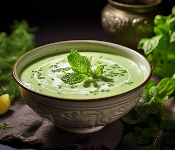 Krem z zielonego groszku