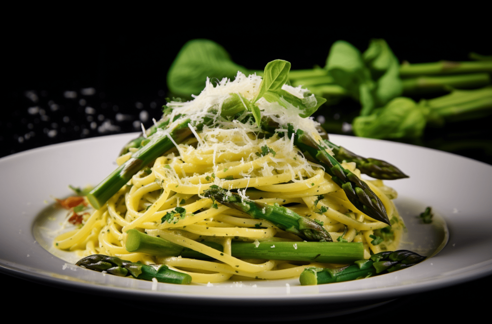 Makaron ze szparagami