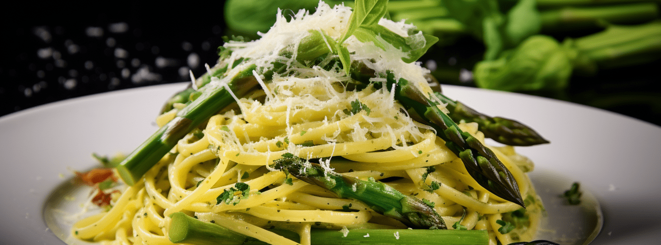 Makaron ze szparagami