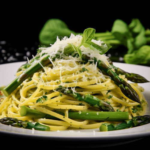 Makaron ze szparagami