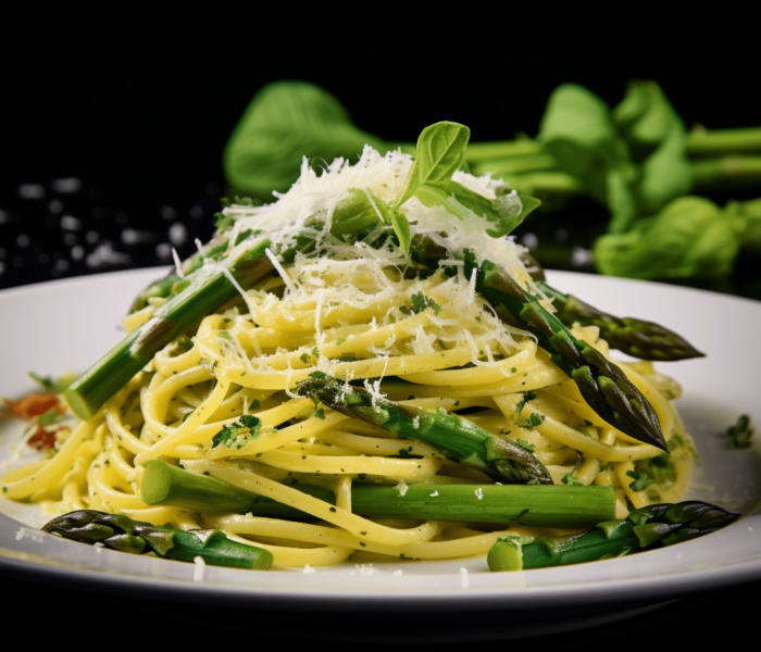 Makaron ze szparagami