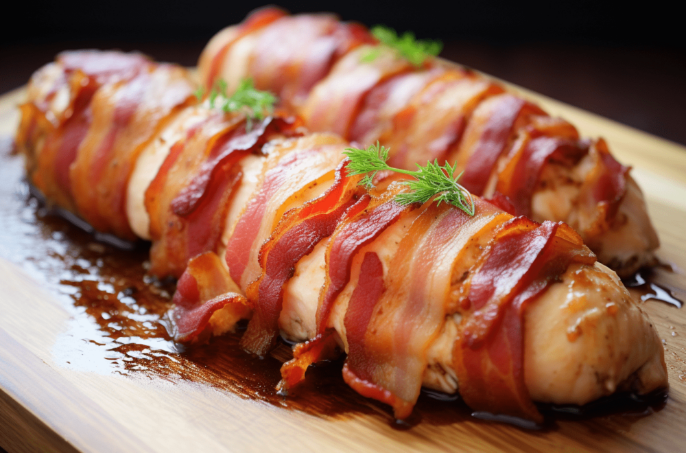 Piersi z kurczaka zawijane w boczek