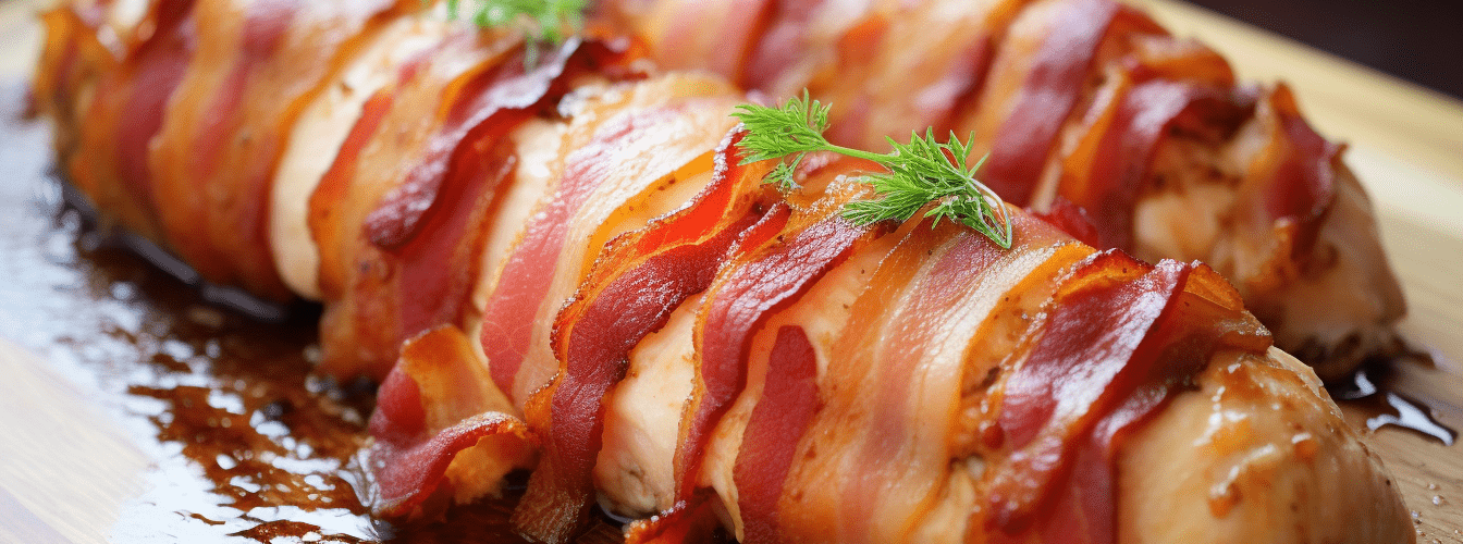 Piersi z kurczaka zawijane w boczek