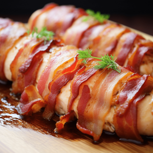 Piersi z kurczaka zawijane w boczek