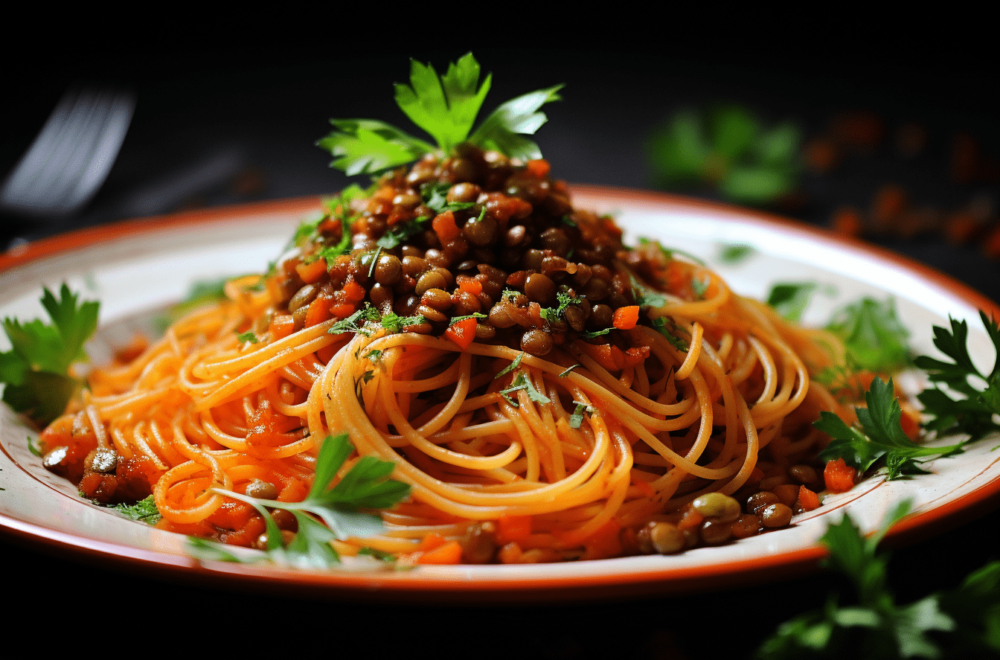 Wegetariańskie spaghetti bolognese