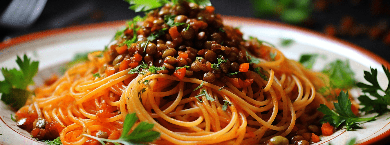 Wegetariańskie spaghetti bolognese